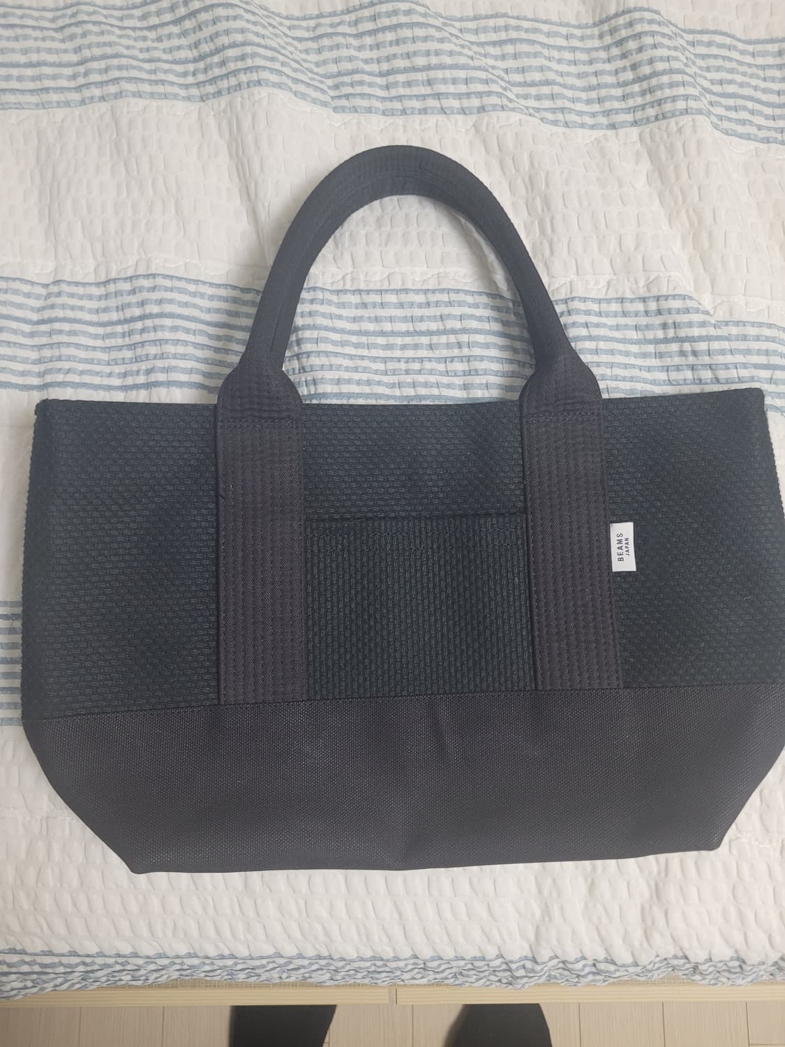 BEAMS JAPAN 빔즈재팬 블랙 사시코 토트백 상품이미지1