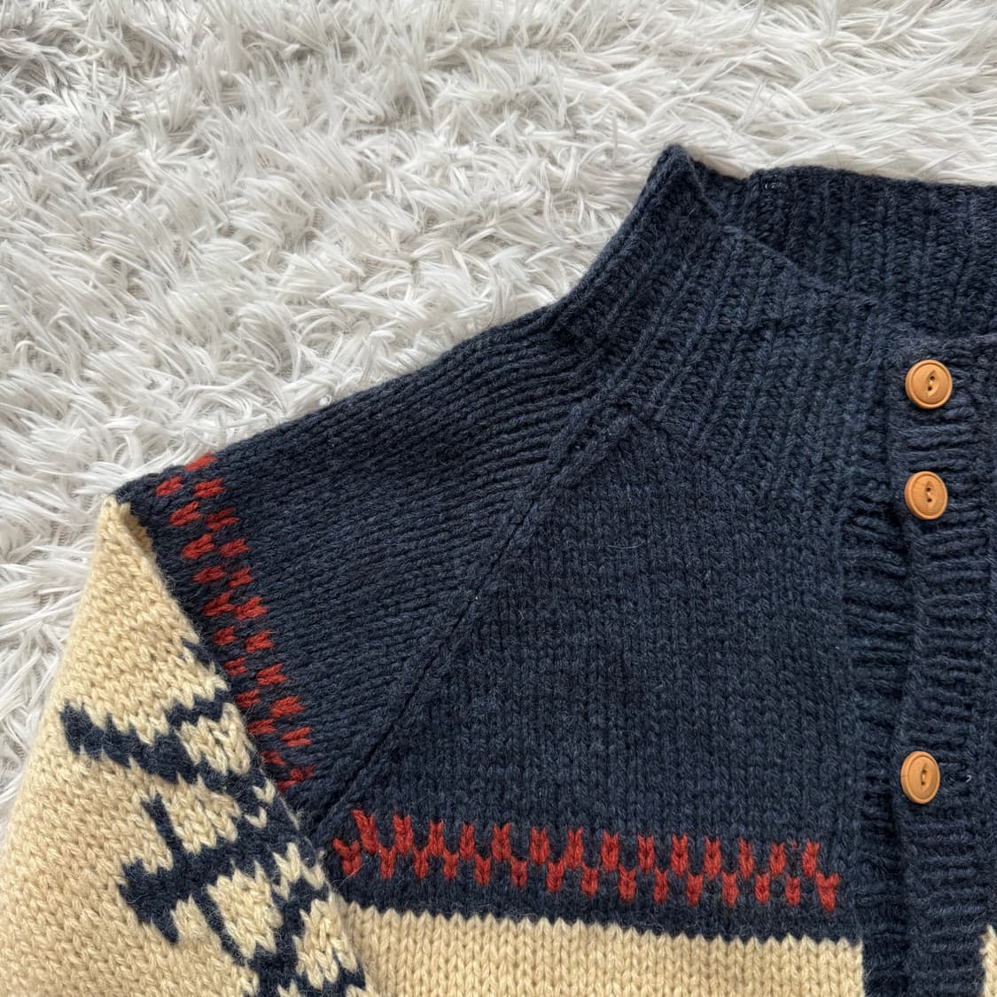 JOINT WORKS 일본빈티지 노르딕 단추 울 니트 가디건 울가디건 상품이미지1