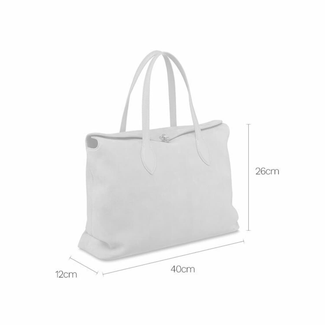 루에브르 24fw 클레 누보 토트백 라지 브라운 스웨이드 상품이미지9