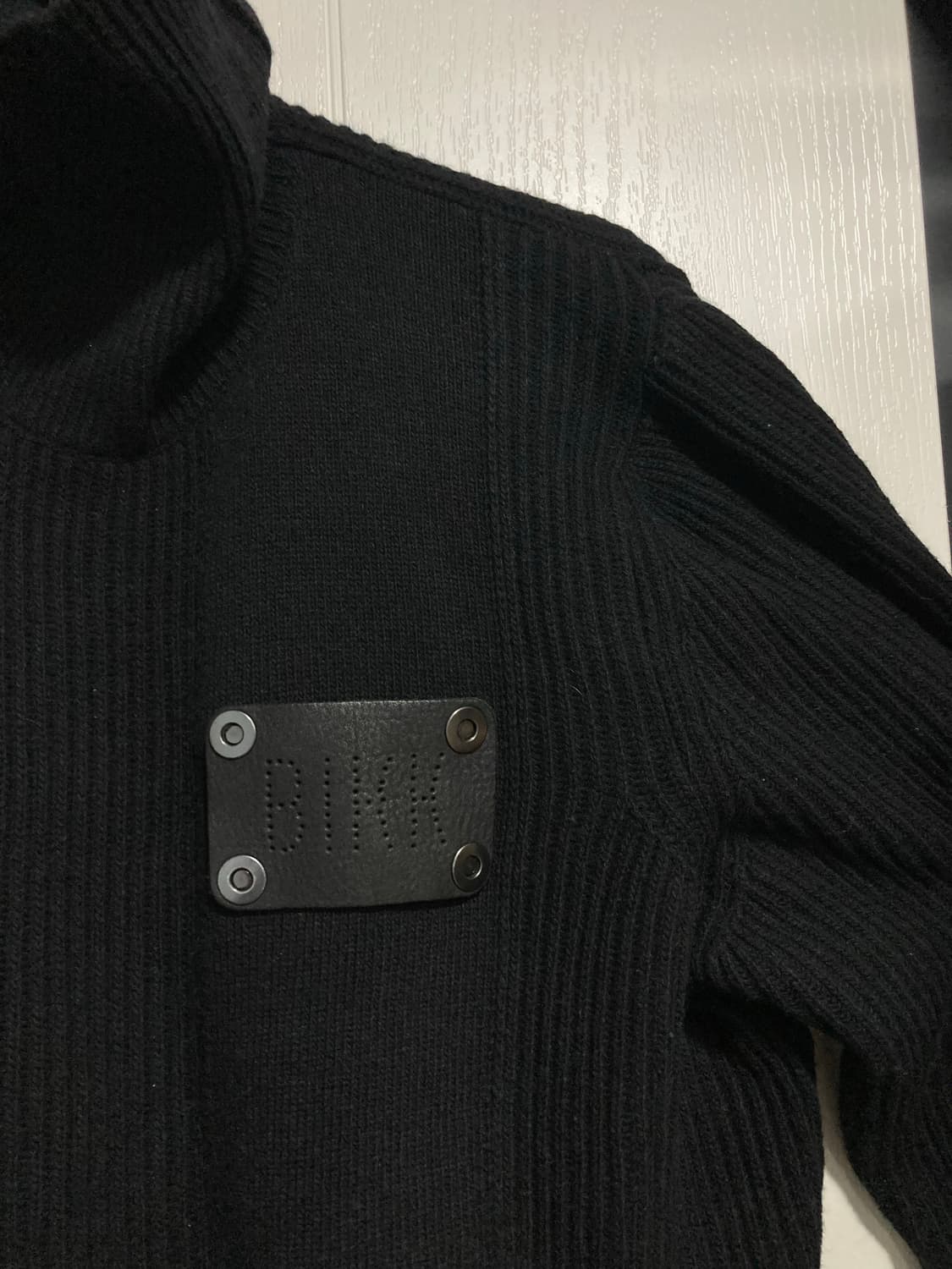 2006AW 딕 비켐버그 레더 패치 니트 상품이미지4