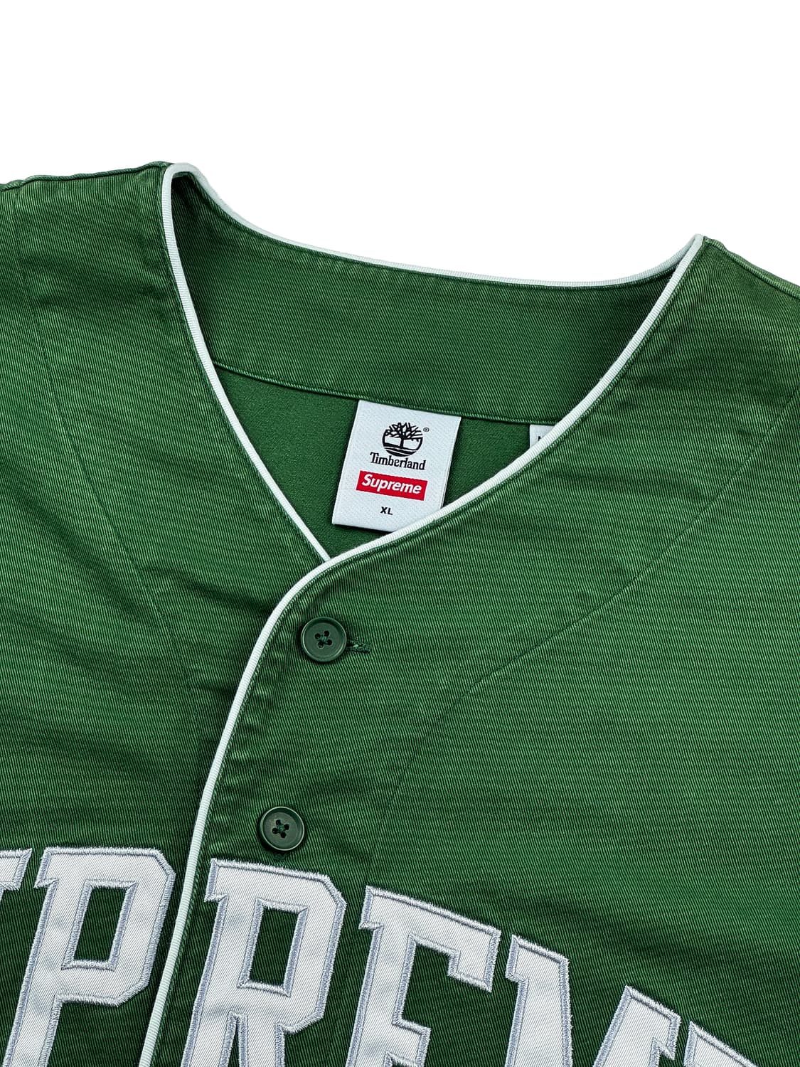 슈프림 x 팀버랜드 베이스볼 저지 그린 상품이미지4