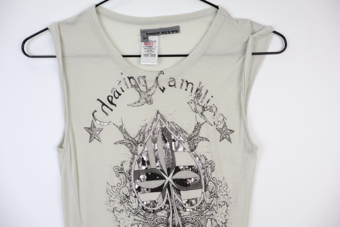 Miss Sixty Viscose Y2k Graphic Sleeveles 상품이미지5
