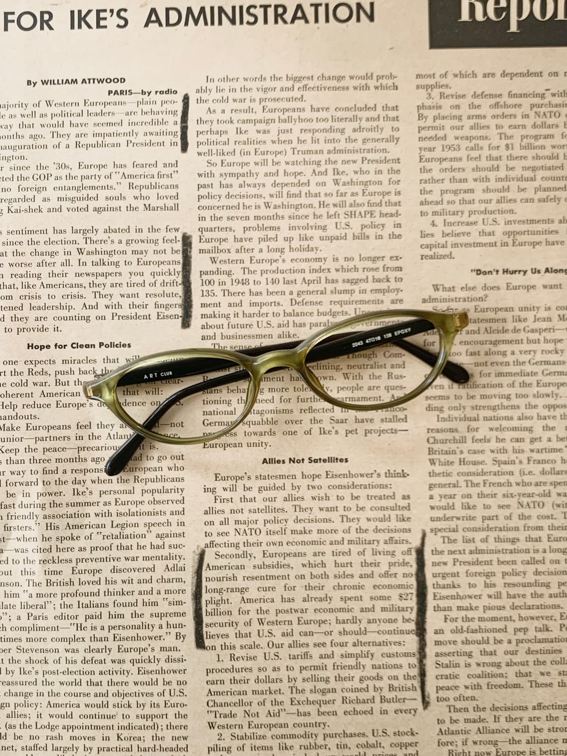 [픽키-619] 카키 투명 브라운 팁 뿔테 안경 데드스탁 빈티지  상품이미지4