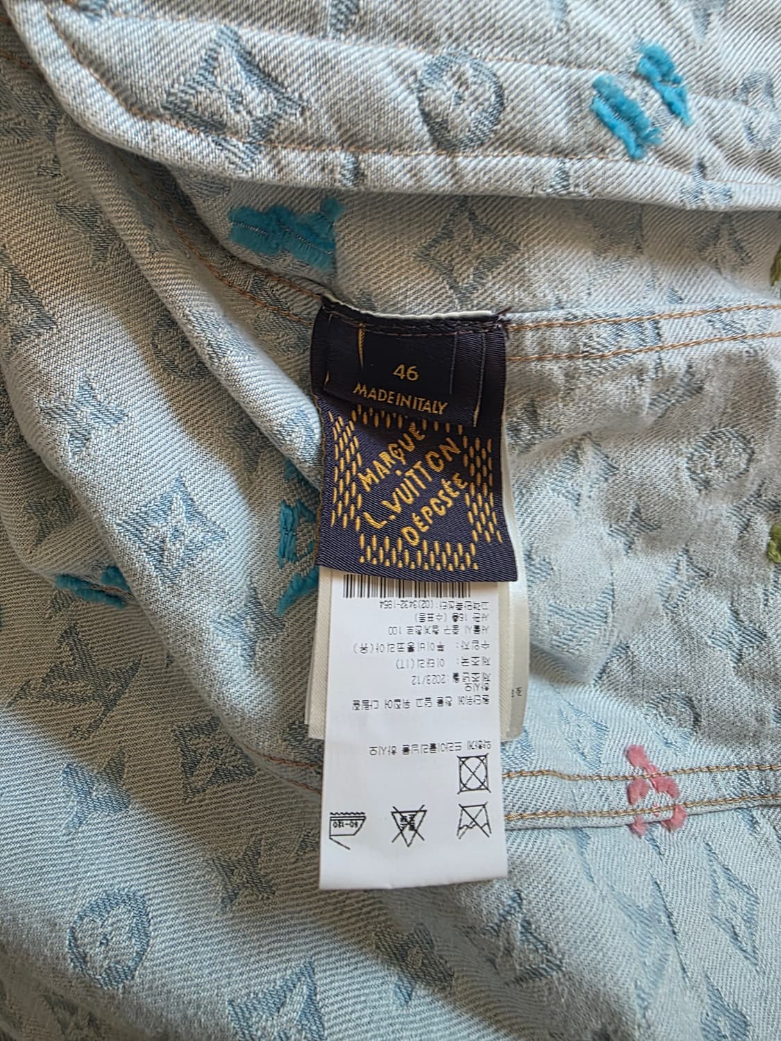 루이비통X 타일러 콜라보 데님자켓 46(새상품) 상품이미지9