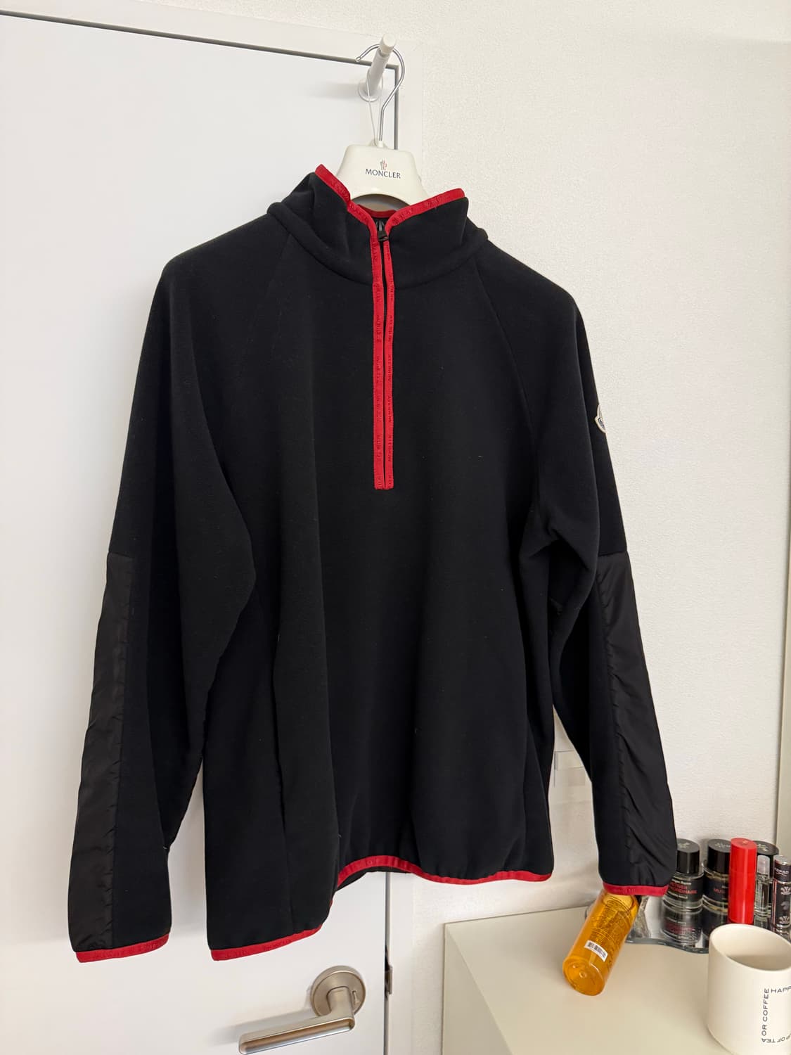 [110,XL] 몽클레어 국문택 블랙 플리스 집업 상품이미지1