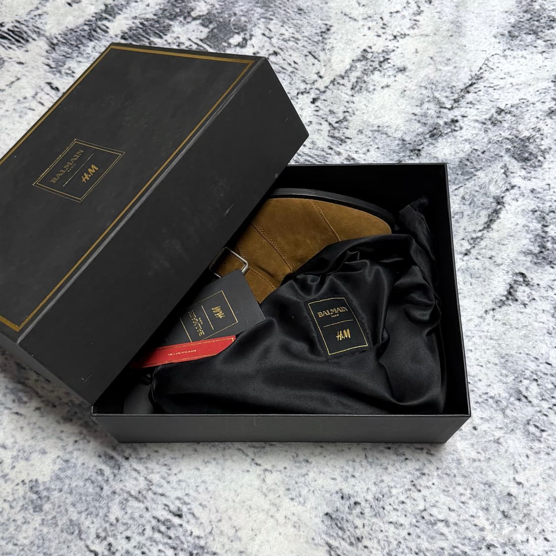 (풀구성 새상품) 발망 H&M 스웨이드 부츠 41 상품이미지6