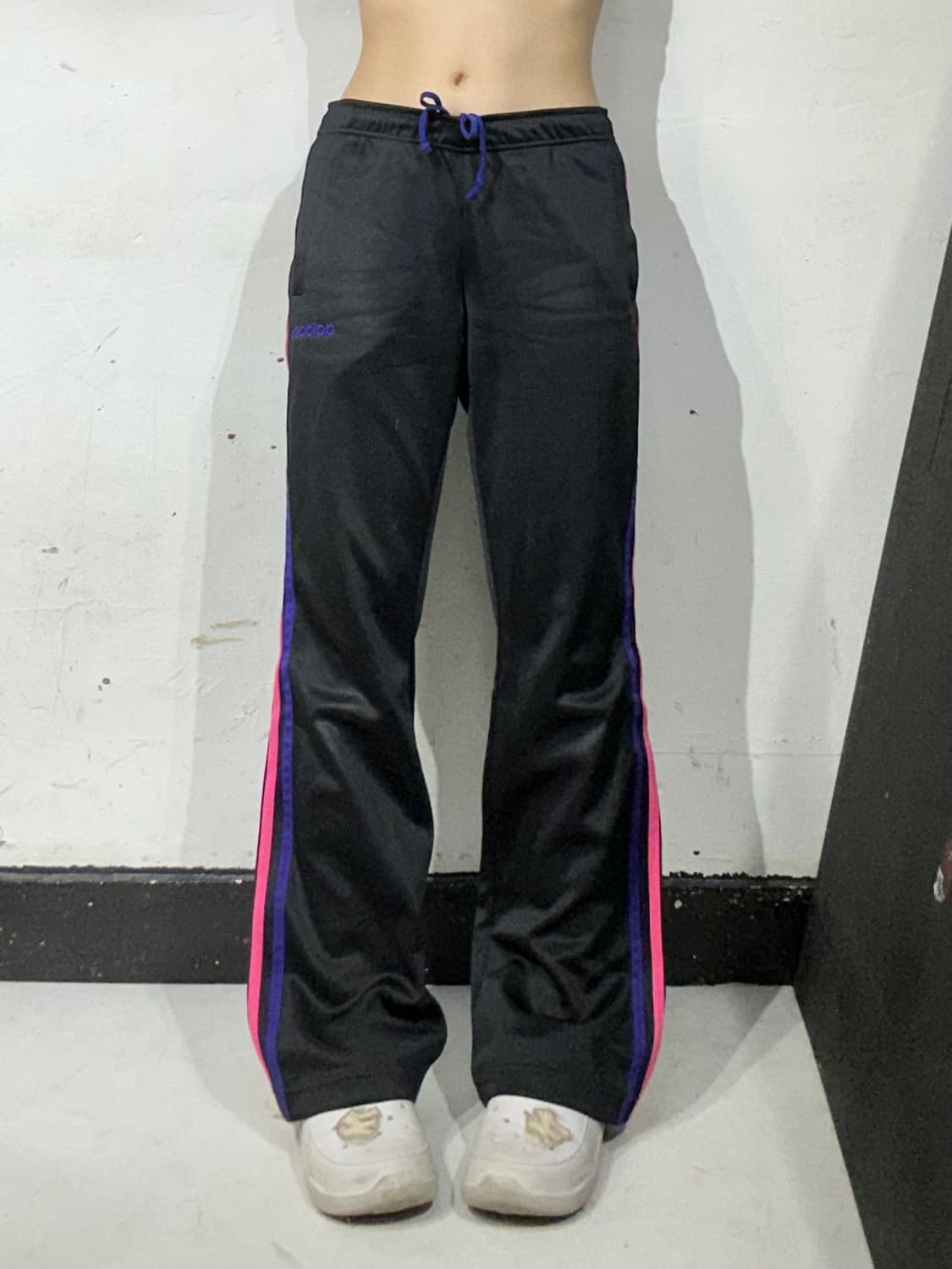 아디다스 블랙 삼선 사이드 라인 와이드 추리닝 트레이닝 팬츠 M  상품이미지2