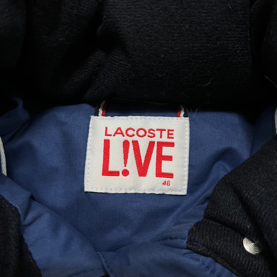 라코스테 자수로고 투톤 배색 후드 패딩 점퍼 [라이트 네이비] 46 상품이미지5