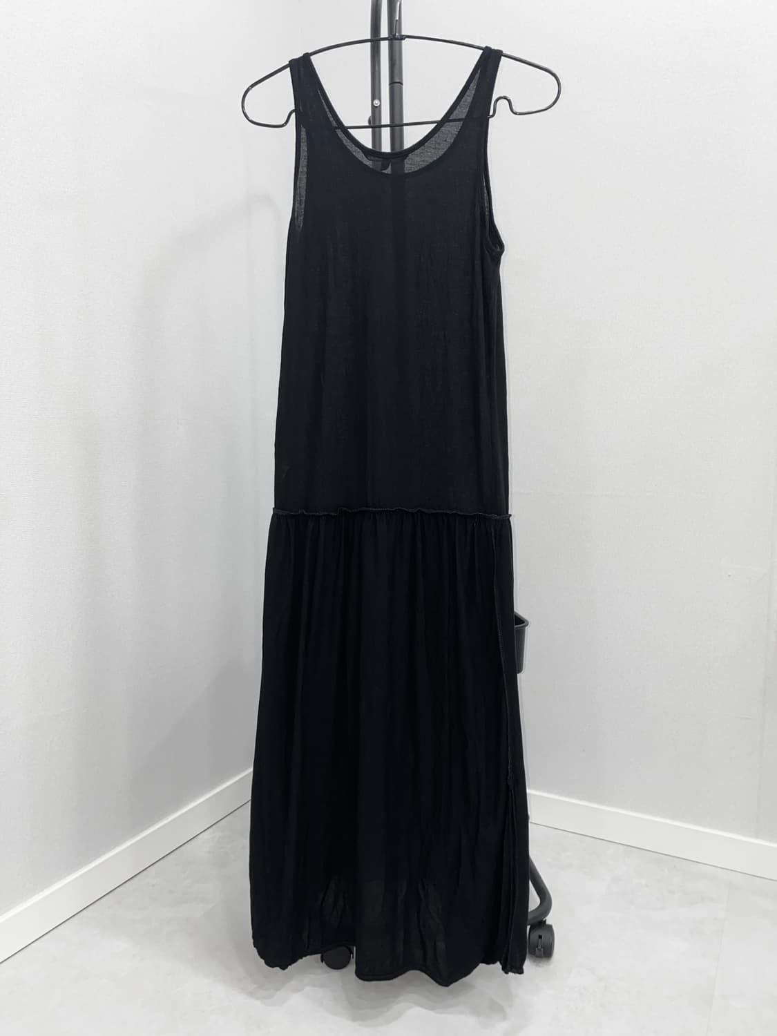 Drop Waist Shirring Maxi Dress 상품이미지4