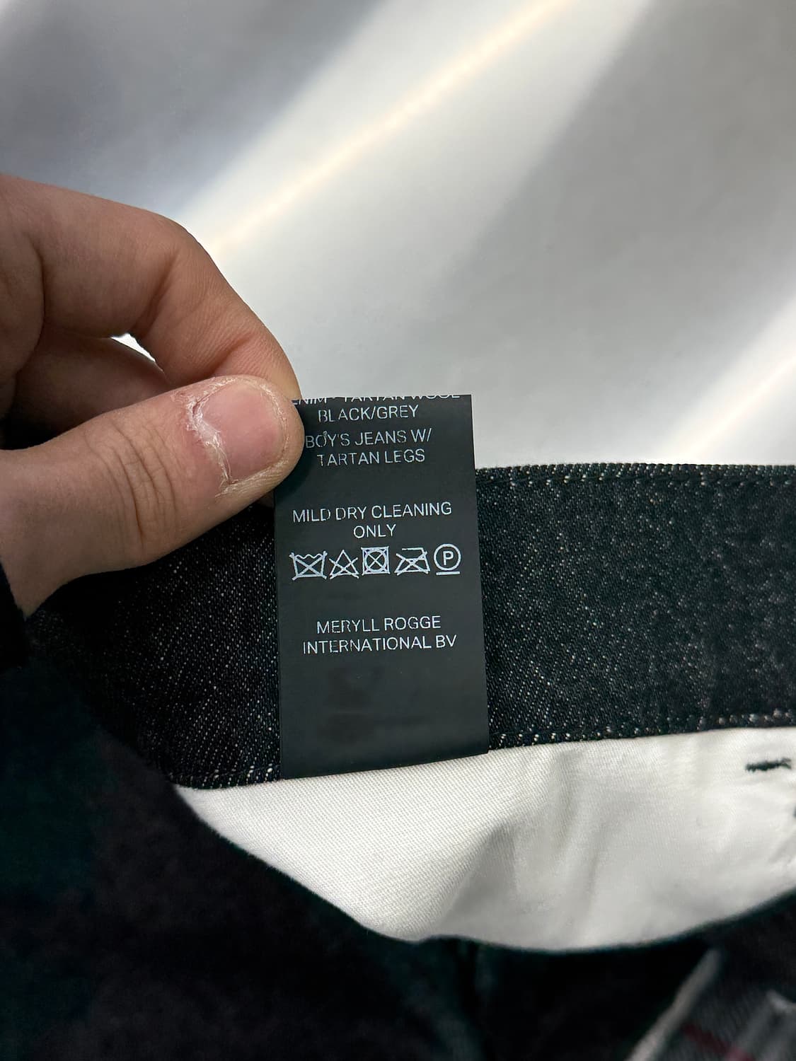 메릴 로게 블랙 타탄 컷오프 데님 팬츠 상품이미지9