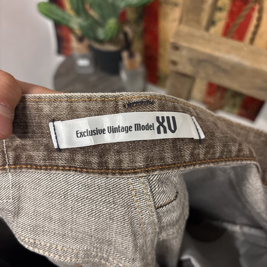 에드윈 404XV 익스클루시브 빈티지 브라운 워싱 데님팬츠 N1046   상품이미지7