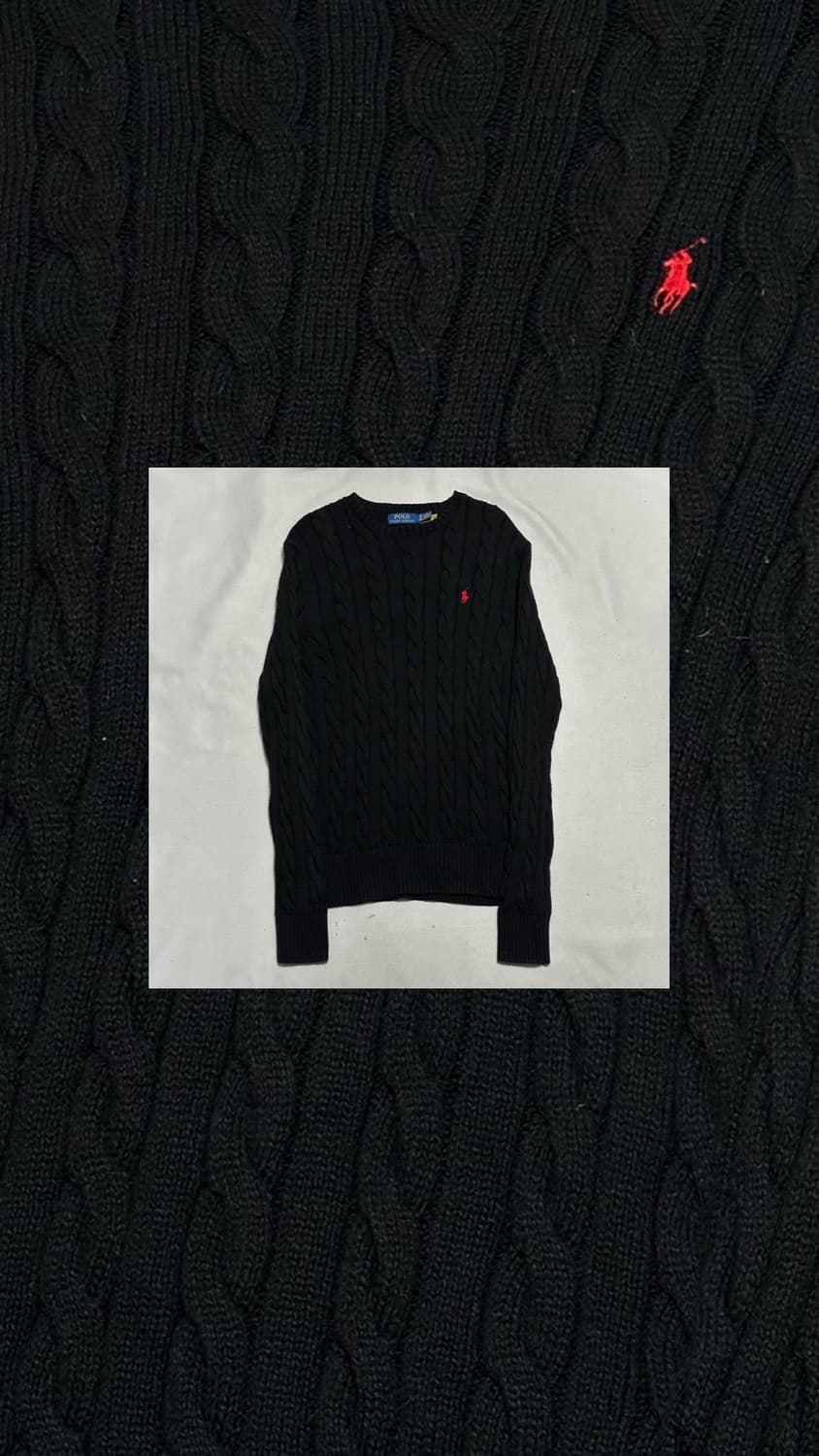 폴로랄프로렌 블랙 꽈배기 니트 상품이미지1
