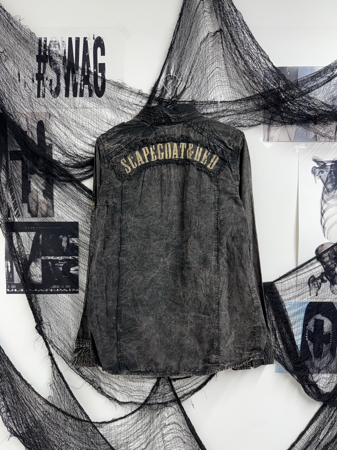 Grunge punk mood detail shirts 상품이미지5
