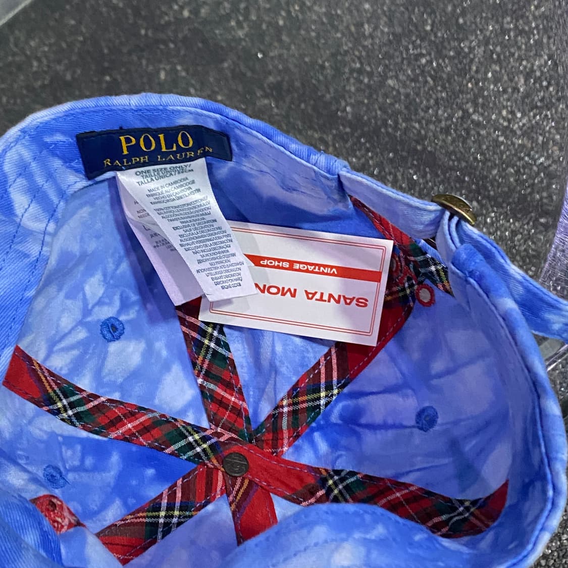 폴로 랄프로렌의 블루 타이 다이 코튼 볼캡 B3811 상품이미지3