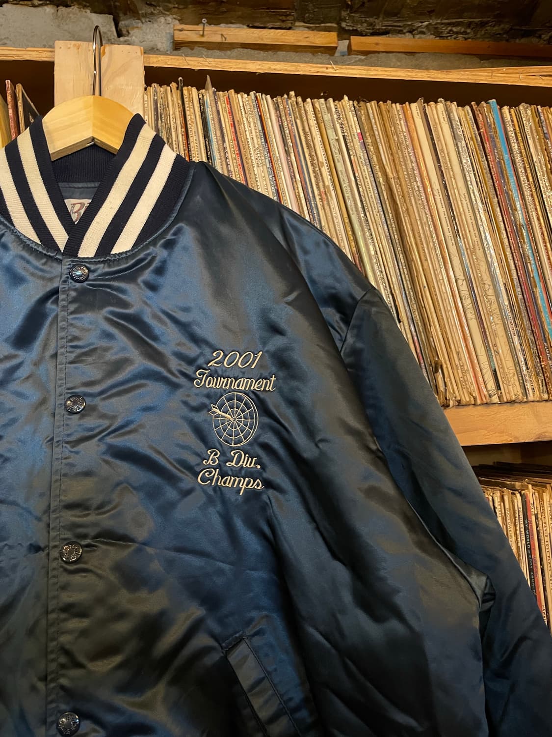 USA vtg 레터링 다크네이비 바시티 자켓 상품이미지3