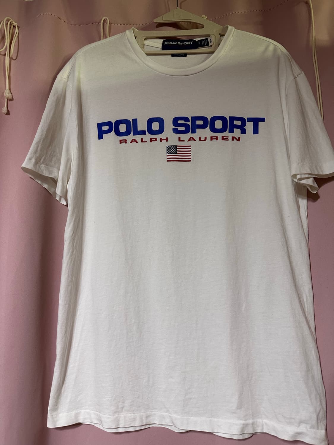 폴로랄프로렌 클래식 핏 폴로 스포츠 티셔츠 화이트 반팔 폴로반팔 상품이미지1