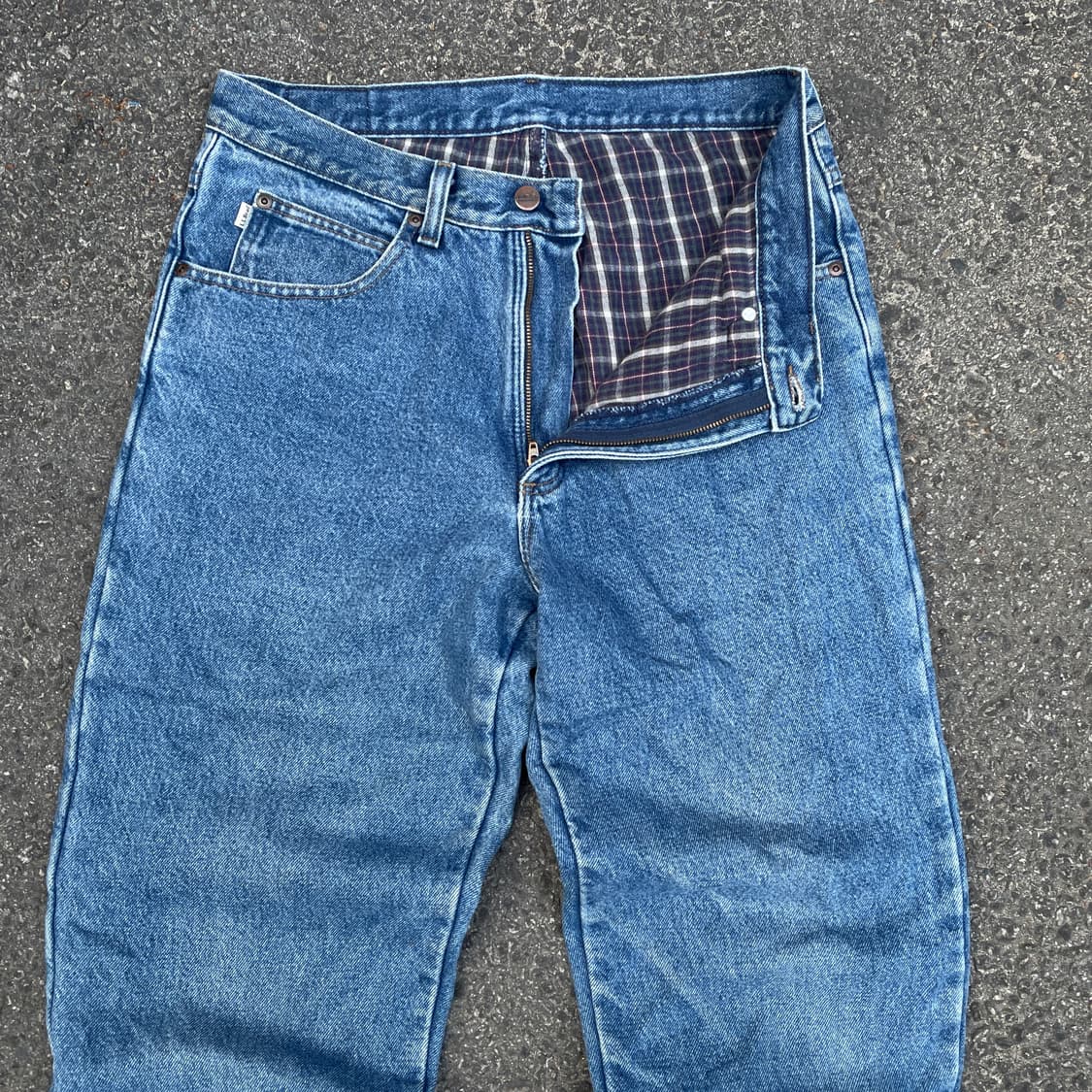 90s 엘엘빈 플란넬 안감 데님 팬츠 올드스쿨 새깅 청바지 32 상품이미지2