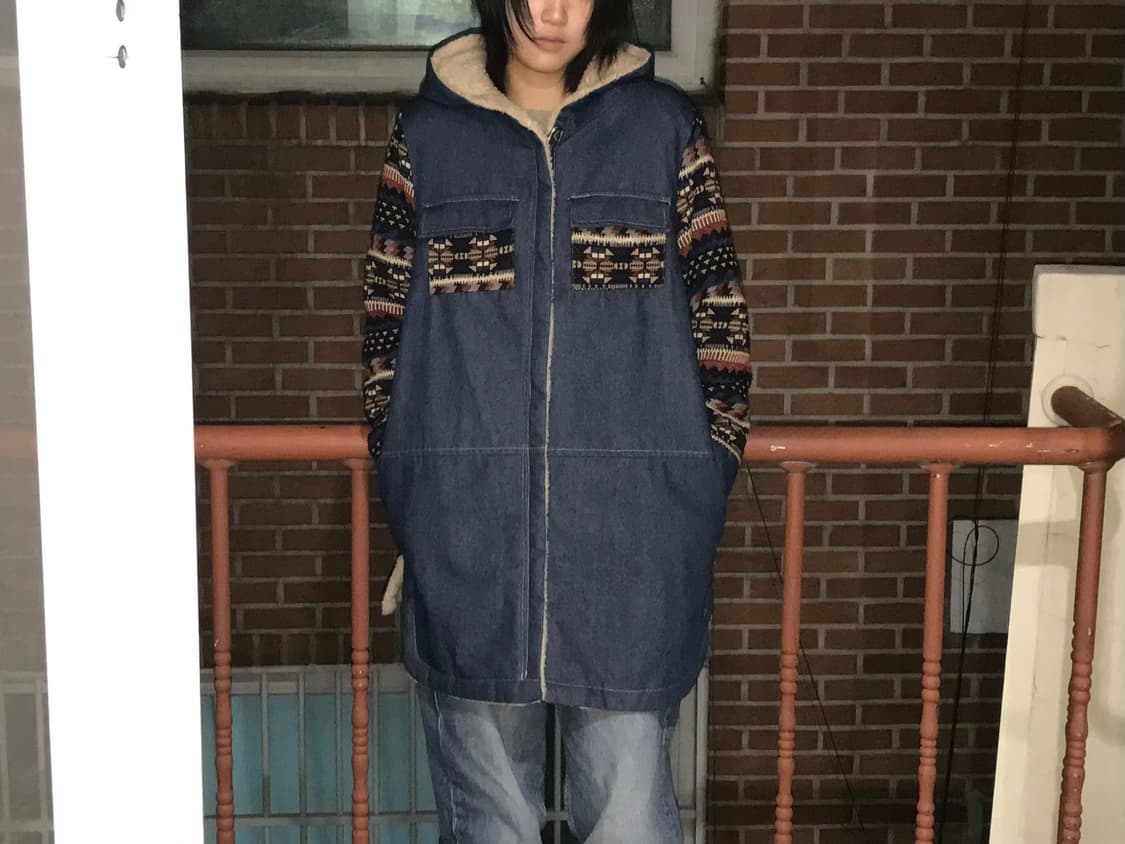 Ethnic hood zip-up 상품이미지1