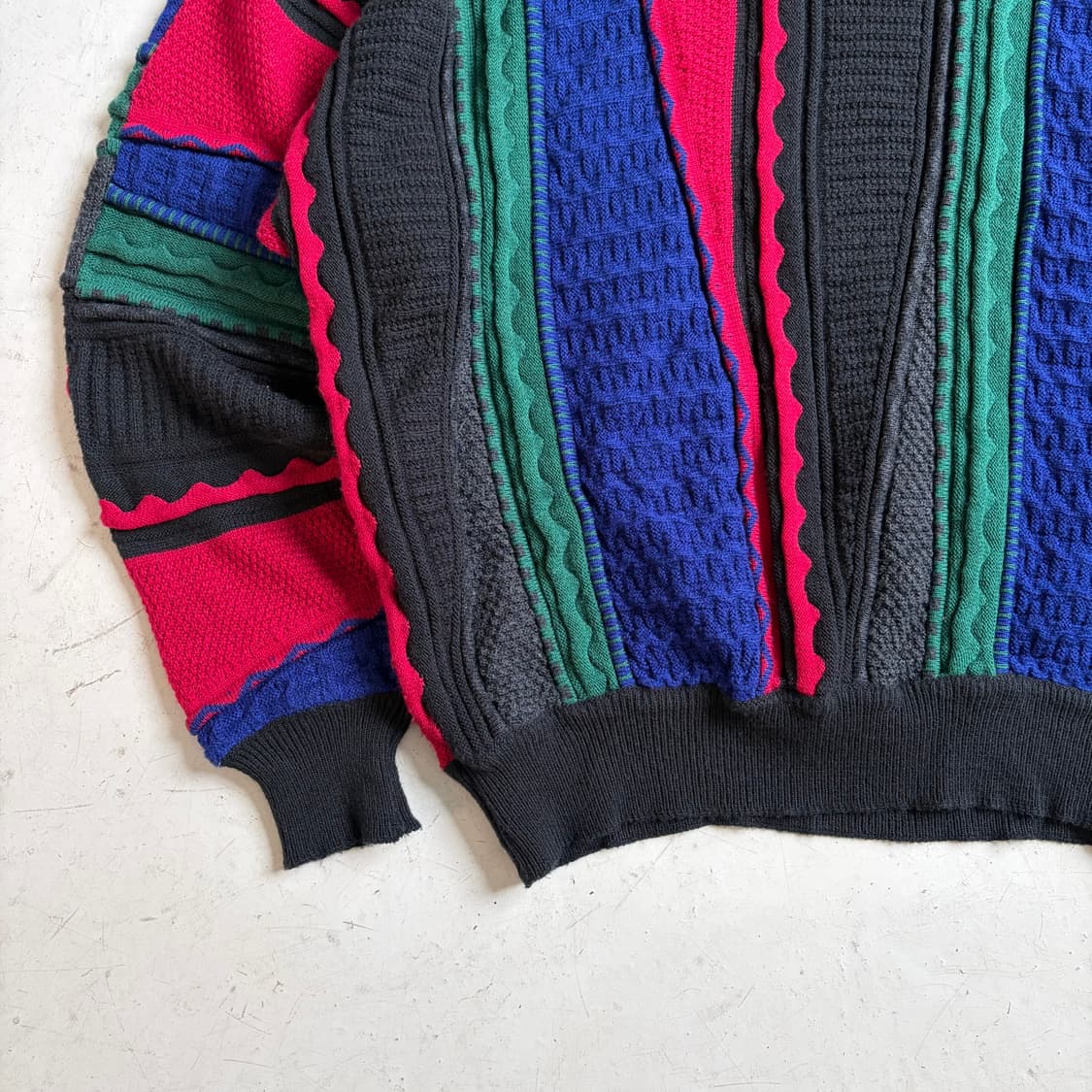90s 카를로 콜루치 빈티지 케이블 니트 XL 상품이미지3