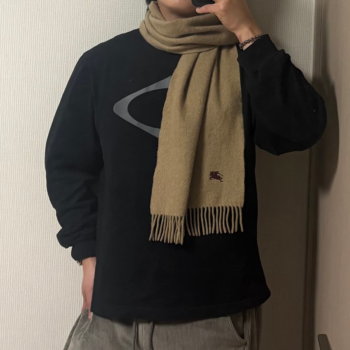 빈티지 버버리 캐시미어 베이지 목도리 머플러 상품이미지2