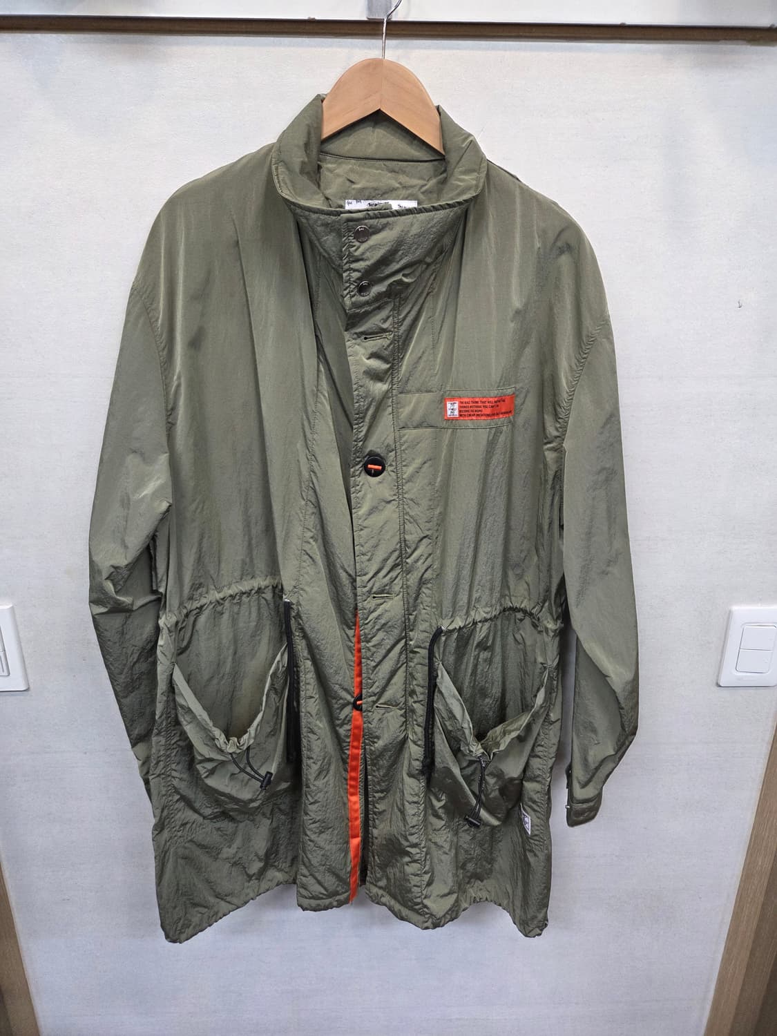 배드인배드 m-51 메탈릭 카키 피쉬테일 나일론 자켓 L 상품이미지1