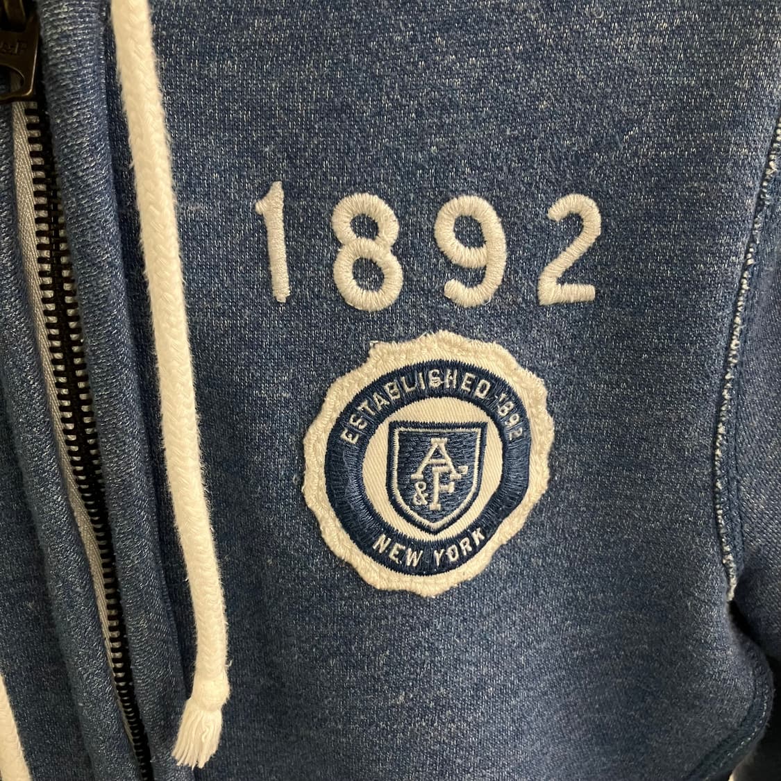 아베크롬비 블루 멜란지 후드집업 S 상품이미지4