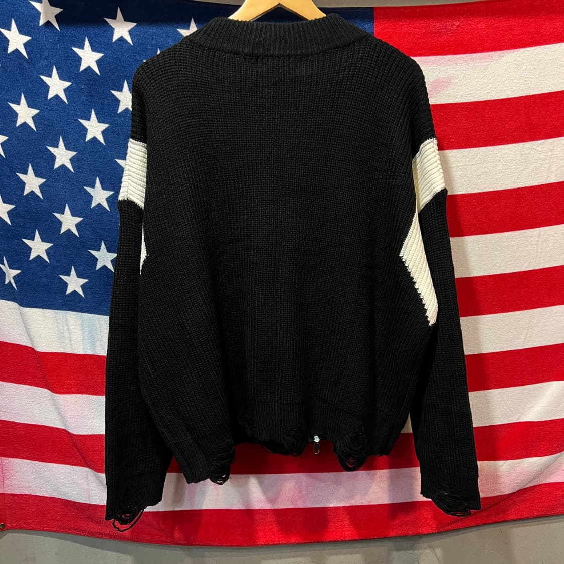 빈티지 컬러링 니트집업 상품이미지2