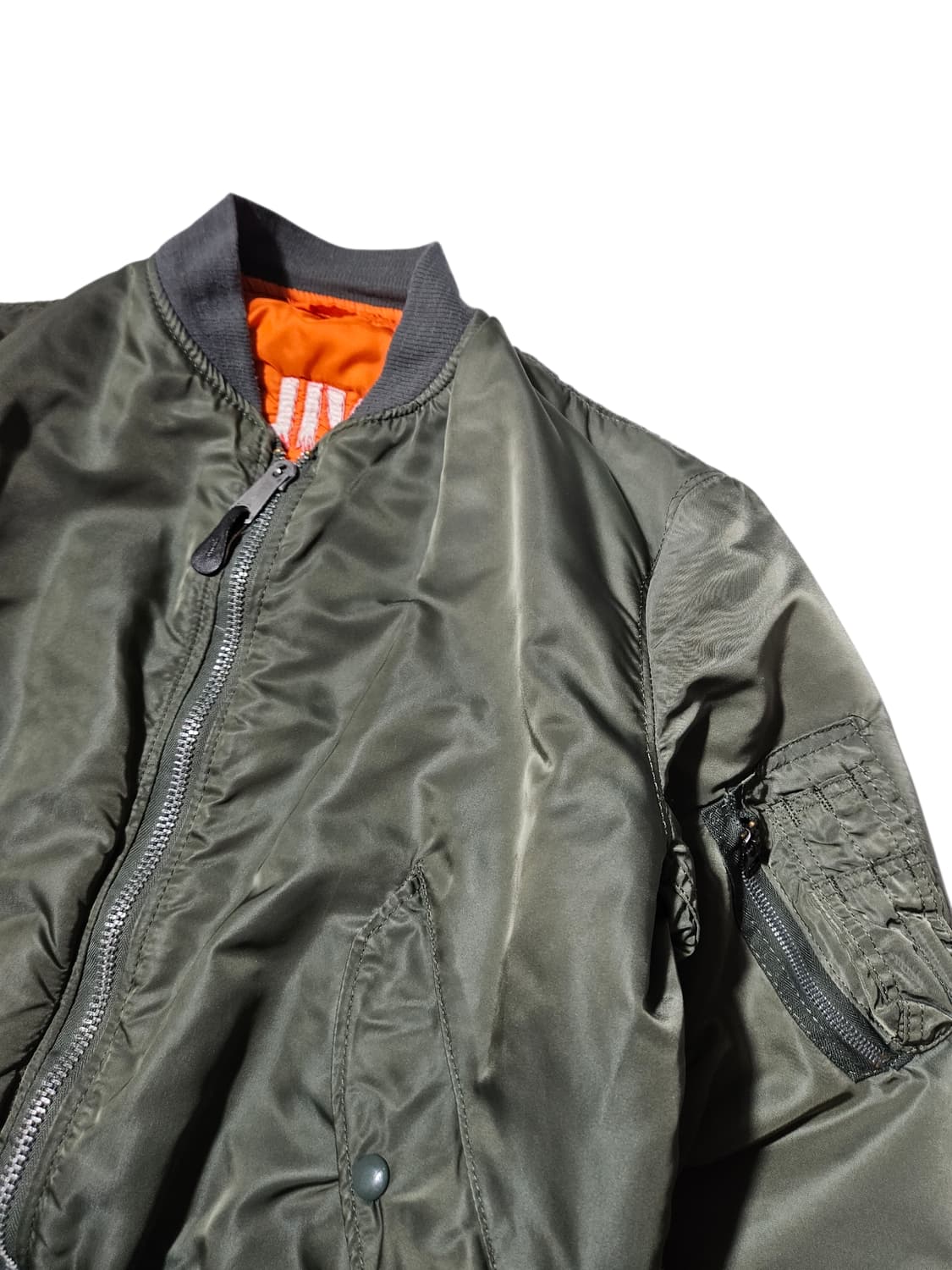 1990's 알파인더스트리 MA-1 웨스트 버지니아 자수 M 상품이미지2