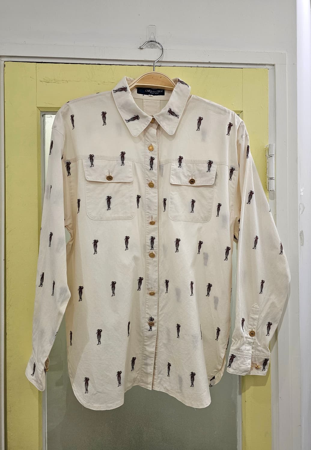 Cara O Cruz 아이보리 골프프린팅 셔츠 상품이미지1