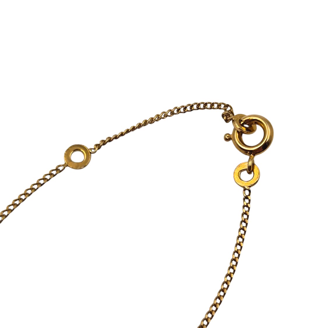 90s 꾸레쥬 하트 프레임 레드 파베 목걸이 상품이미지4