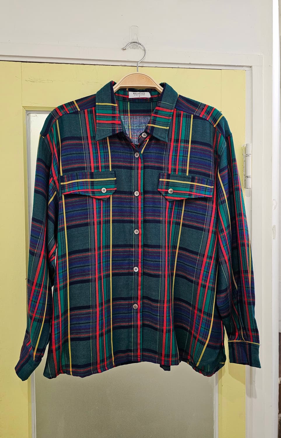 Bellelle by Noa collection 그린 타탄체크셔츠 상품이미지1