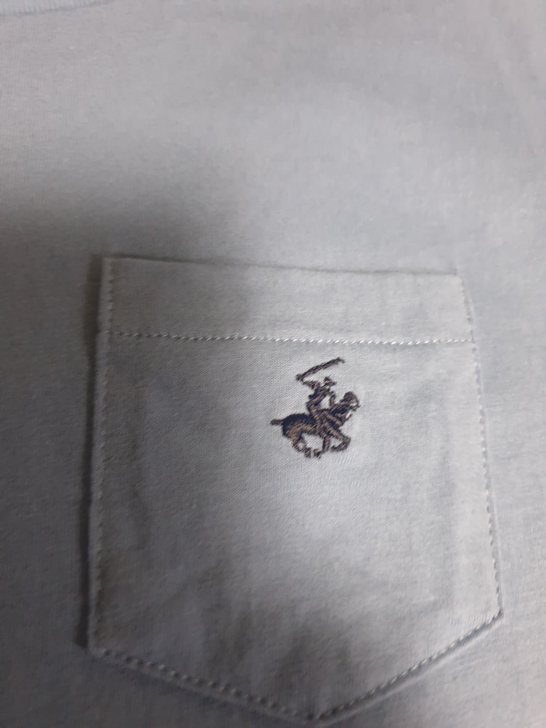 (25ss) 버벌리힐스폴로클럽 우먼 쿨코튼 포켓 반팔티 블루 상품이미지2