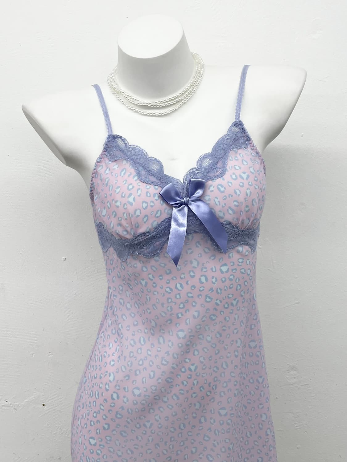 에블린 갸루 호피 레이스 슬립 상품이미지2