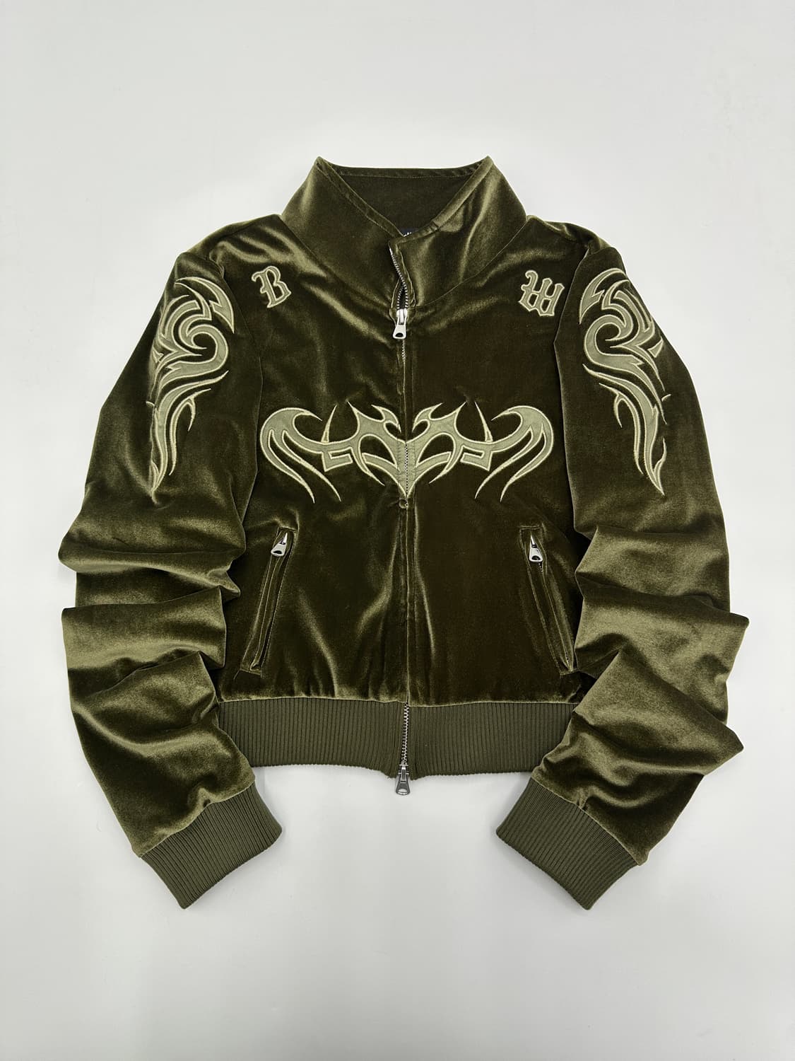 배드블러드 벨벳 져지 집업 상품이미지1