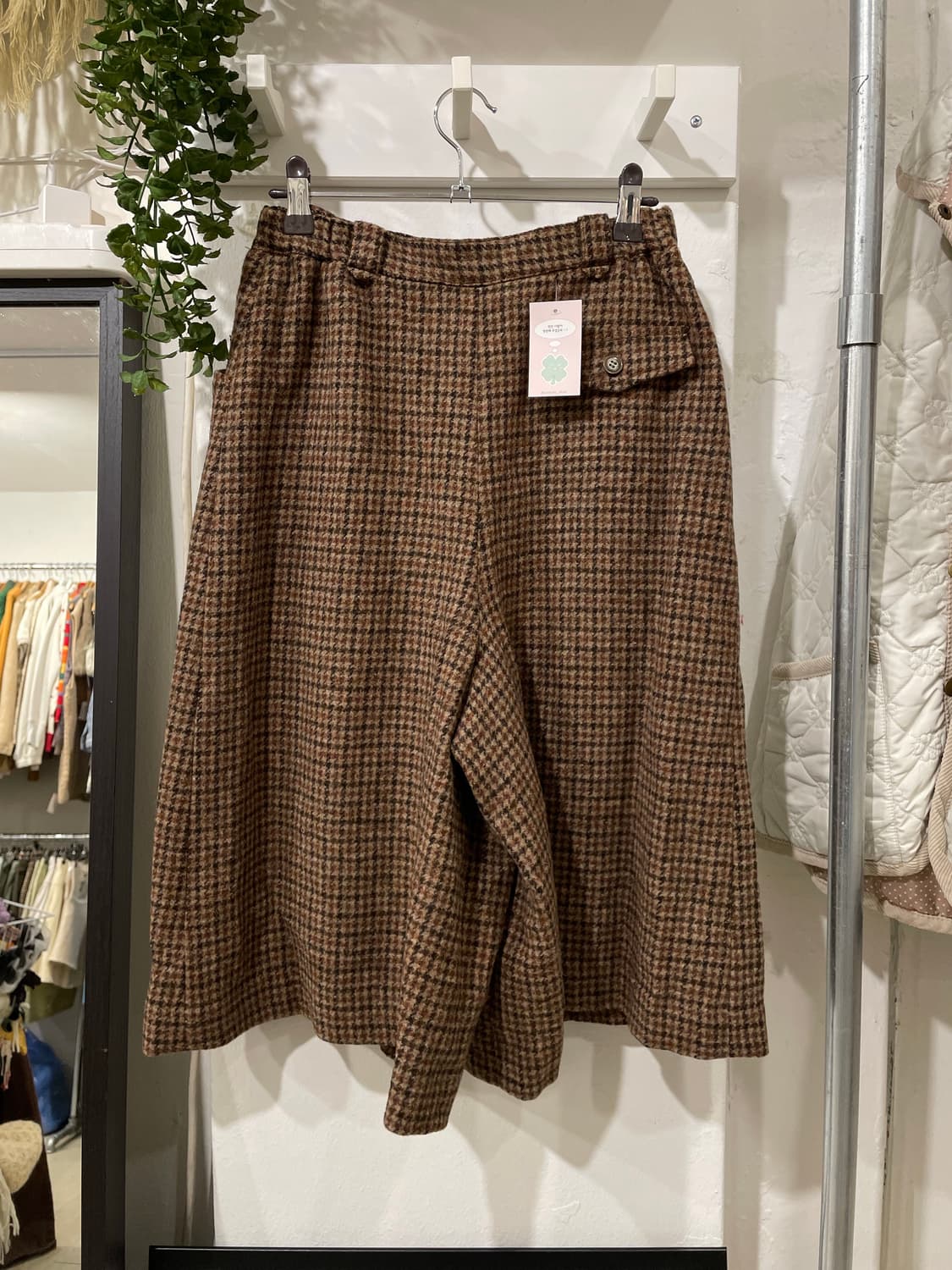 울 체크 카프리 팬츠 상품이미지8