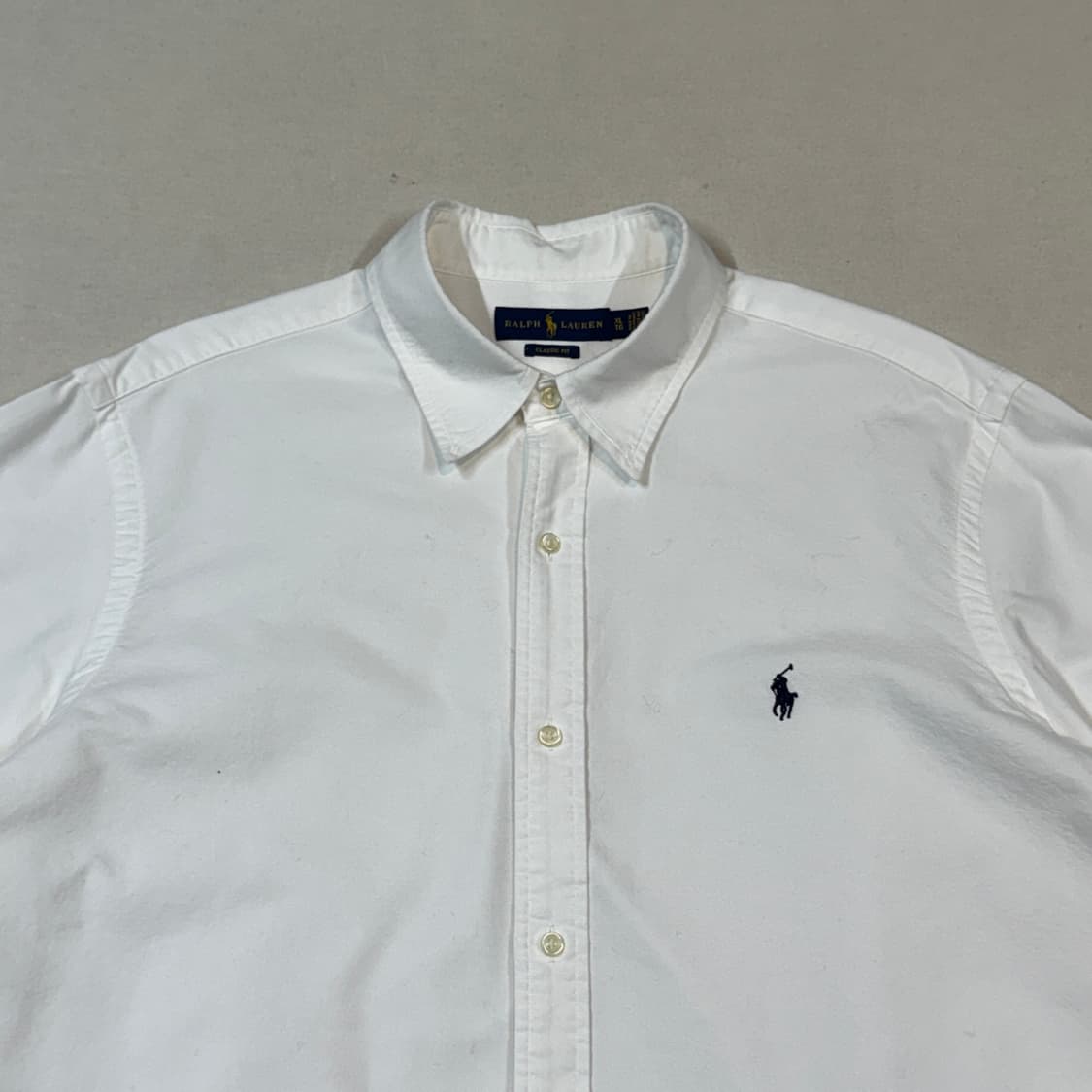 XL) 폴로 랄프로렌 클래식핏 가먼트다이 옥스포드 셔츠 큐알탭 신형 상품이미지3