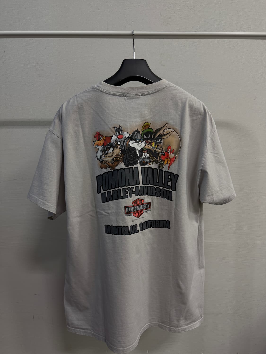 빈티지 할리데이비슨 루니툰즈 그레이 티셔츠 상품이미지4