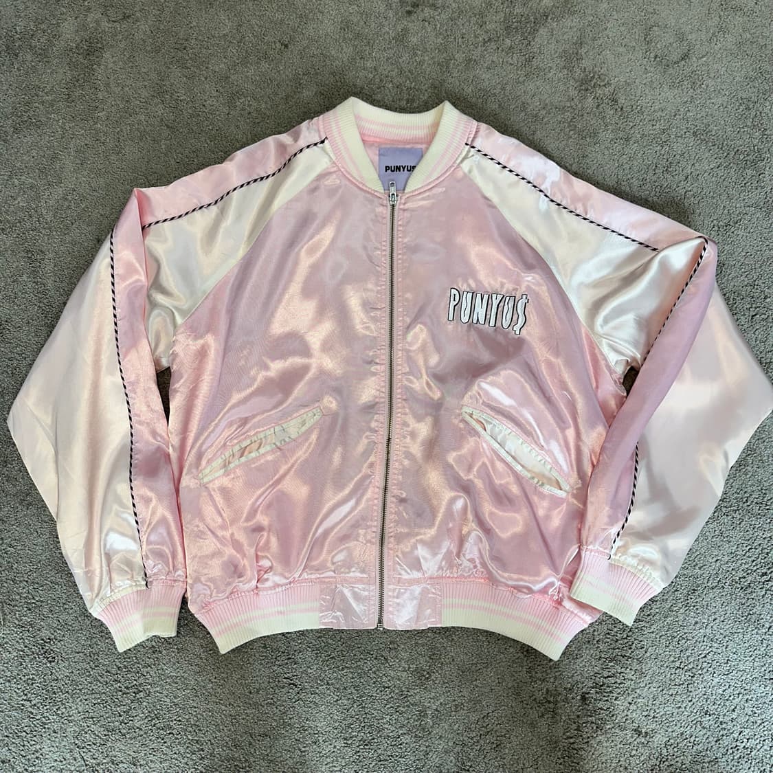 JPN 프뉴즈 핑크 타이거 자수 스카잔~L 상품이미지6