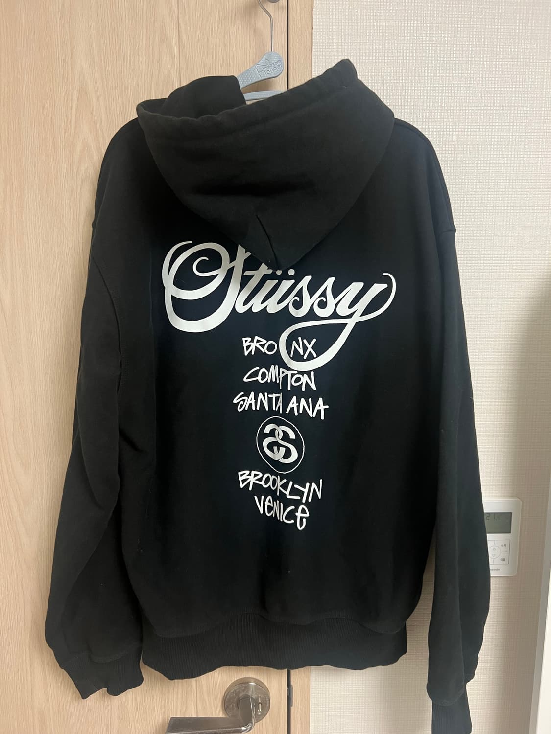 스투시/월드투어 블랙 후드티/L 상품이미지4