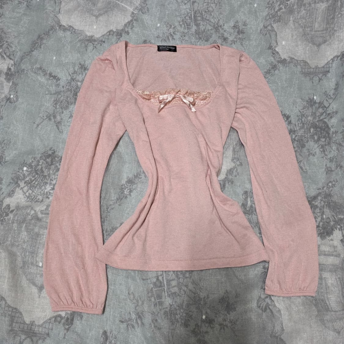 [덤]빈티지 히메카지 핑크 로걀탑 트랄라라 리즈리사깔 히메갸루 상품이미지1