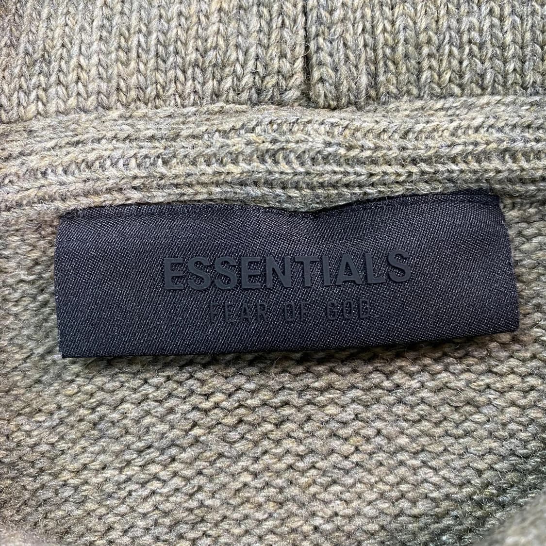 25 FW 피어오브갓 에센셜 아크릴 울 블렌드 니트 후드티 헤더그레이 상품이미지2