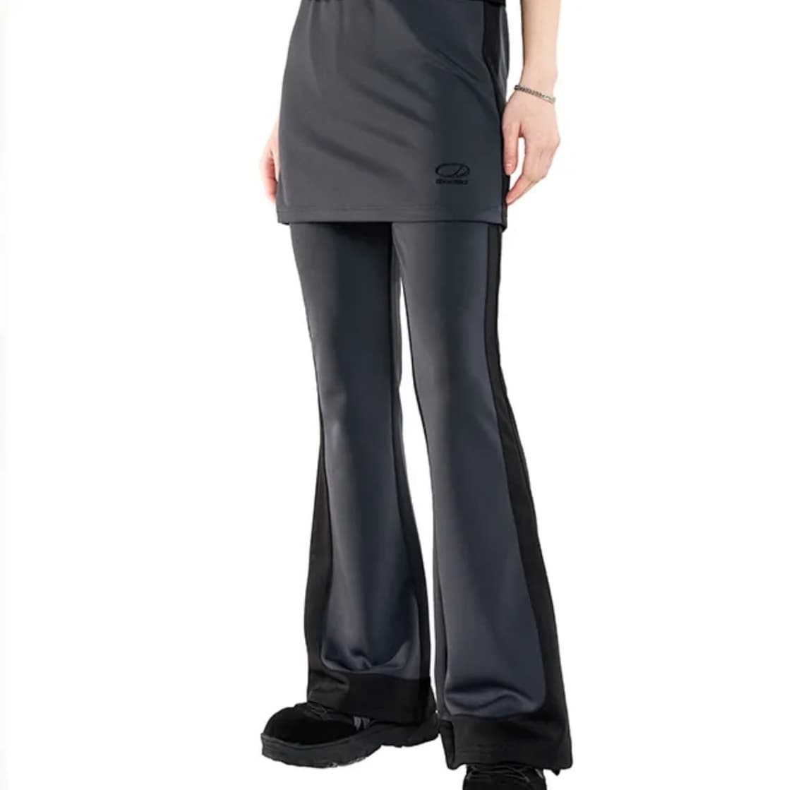 레이어드 부츠컷 저지 팬츠(그레이) 상품이미지1