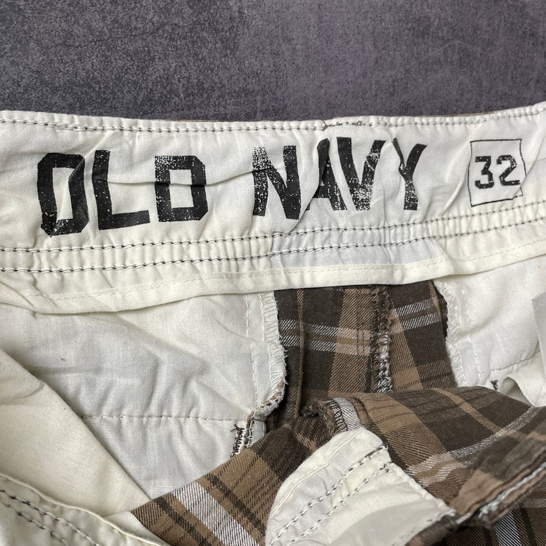 OLD NAVY 올드네이비 빈티지 체크 카고 하프 팬츠 A00750 상품이미지8