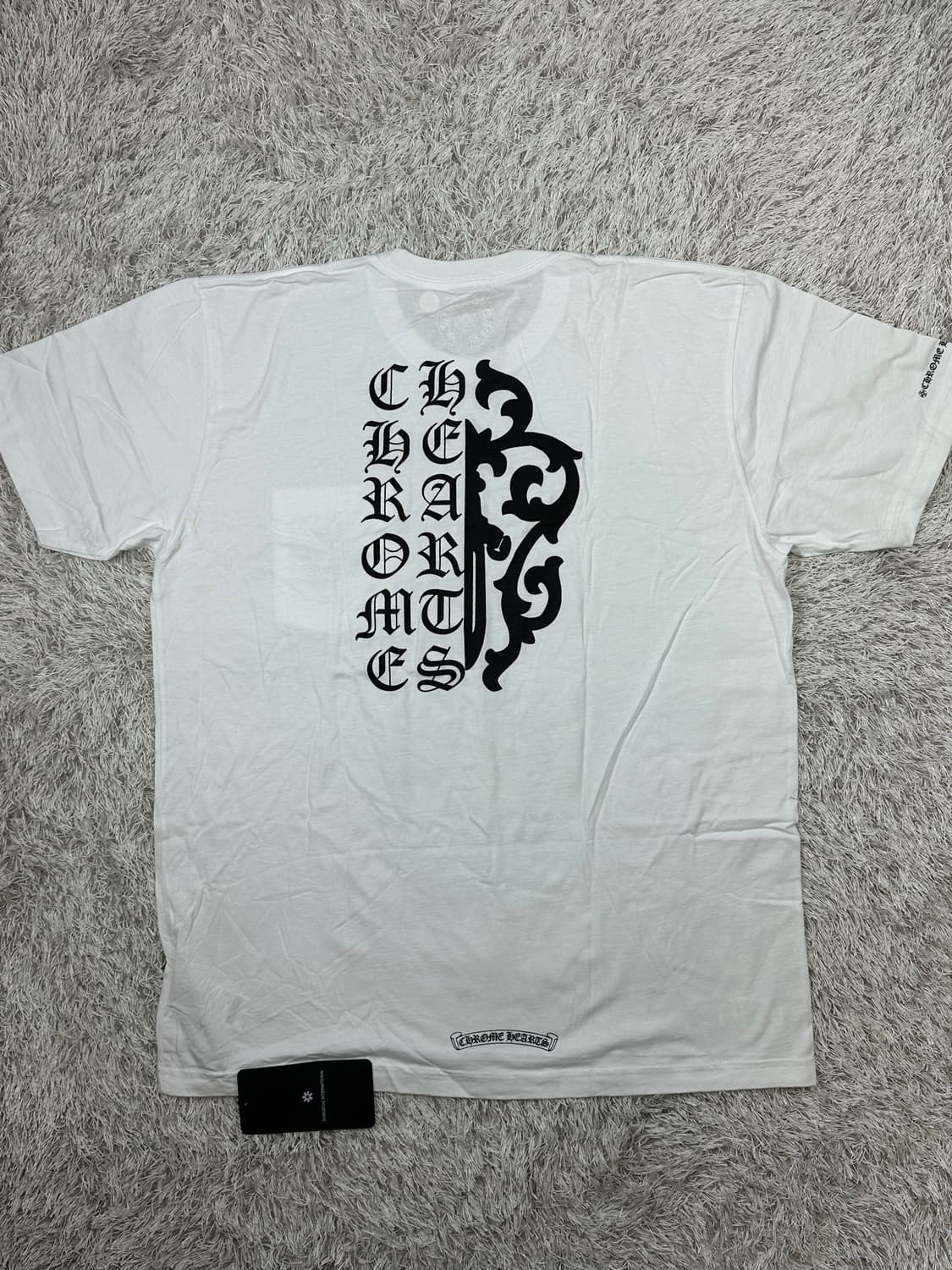 [XL] 백화점판 새상품 크롬하츠 대거 레터링 반팔 화이트 상품이미지2