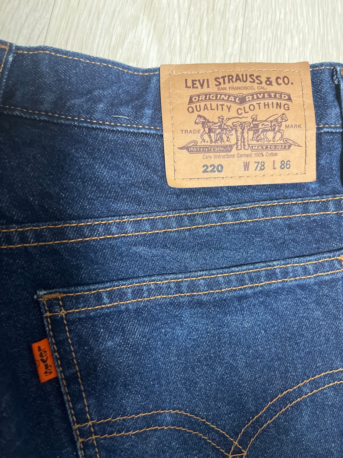 90‘s 리바이스 220 오렌지택 데님 상품이미지5