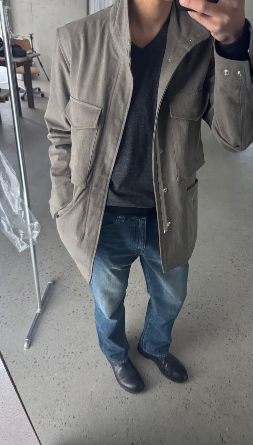 모노프리베 M65 필드자켓 워시드 올리브 상품이미지2