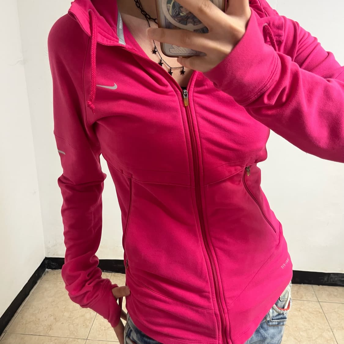 Nike Pink Running Track Jacket 상품이미지3