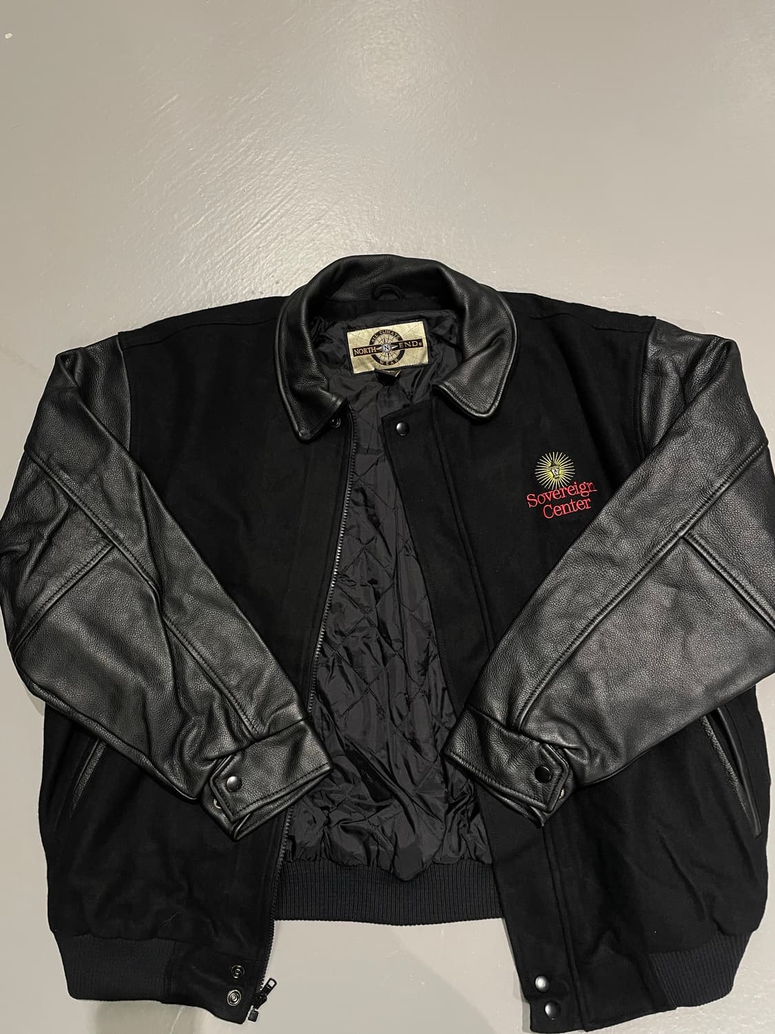 Vintage wool leather varsity jacket 상품이미지4