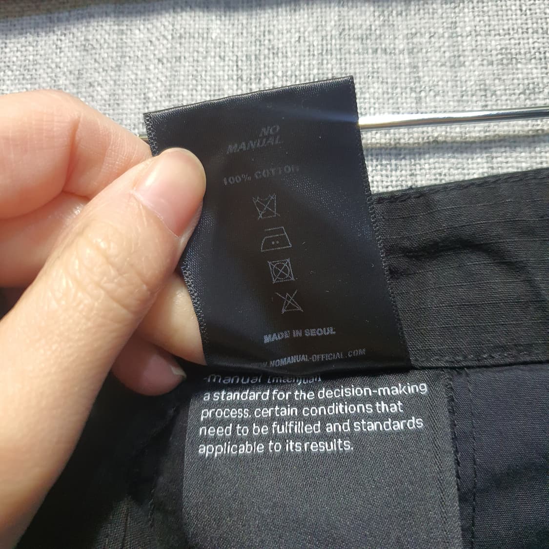 노매뉴얼 남성 블랙 카고 바지  상품이미지6