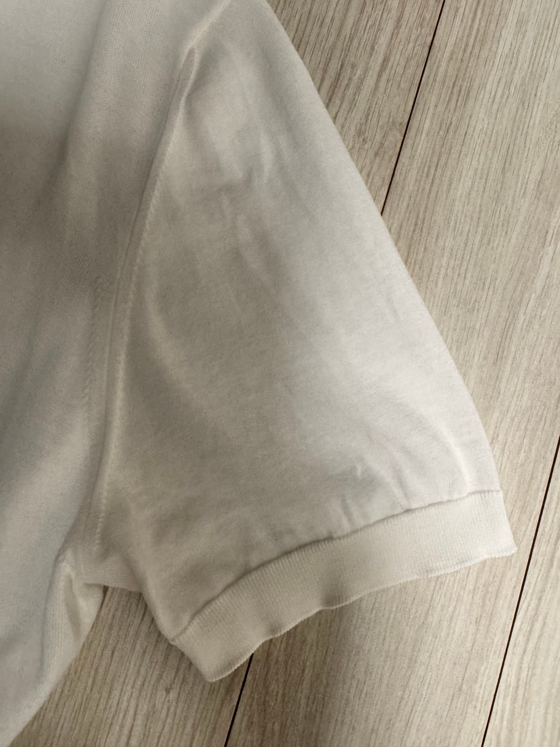 드루모어 와이드 오픈카라 폴로니트 아이보리 52 상품이미지7